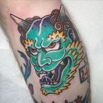 Tattoo by Dennis Duran #DennisDuran #japanese #color #oni #blue #yokai #demon
