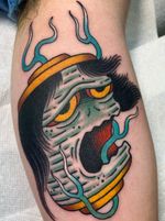 Tattoo by Dennis Duran #DennisDuran #japanese #color #lantern #yokai #chochinobake #cochin #ghost
