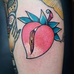 Tattoo by Piettro Torchio #PiettroTorchio #traditional #japanese #color #surreal #peach #pussypeach