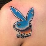 Chrome Playboy Bunny tattoo by Chazz Hysell #ChazzHysell #playboybunny #bunny #chrome