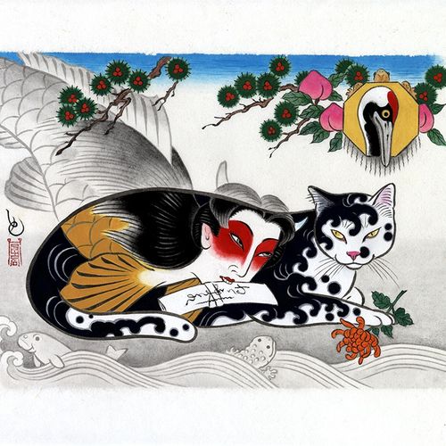 Tattoo Uploaded By Justine Morrow Monmon Cat Painting By Horitomo Horitomo Monmoncats Cat Irezumi Japanese Tattoodo