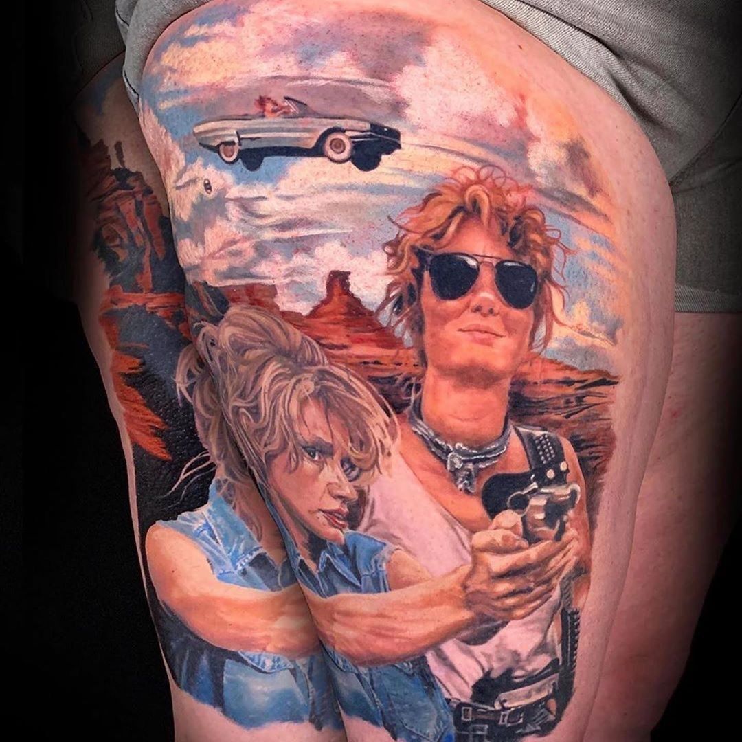 Thelma and Louise for  Jamie Renee Tattoo  Illustration  Facebook