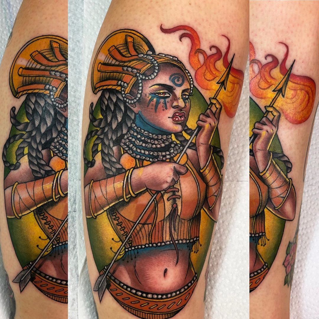 African warrior tattoo