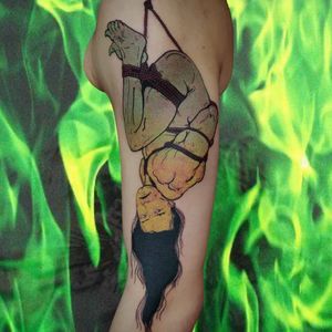 Shunga tattoo by Lara aka 90sdolphintattoo #Larathomsonedwards #90sdolphintattoo #shungatattoo #shunga #erotictattoo #erotic #nsfw #japanesetattoo #japaneseinspired