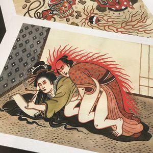 Shunga art by Rion #Rion #shungatattoo #shunga #erotictattoo #erotic #nsfw #japanesetattoo #japaneseinspired