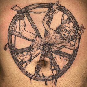 Dark art illustrative tattoo by Nate Burns aka revoltingworship #NateBurns #revoltingworship #darkart #illustrative 
