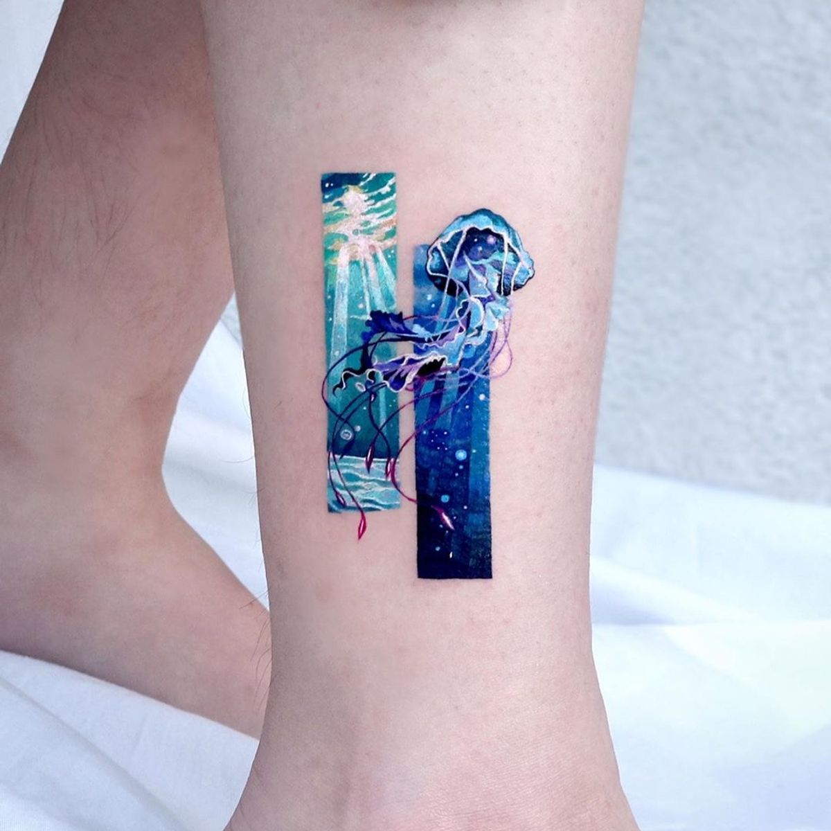 Tattoo uploaded by Jennifer R Donnelly • Jellyfish tattoo by tattooist ... Rocko Tattoos