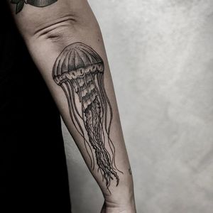Jellyfish tattoo by grisohc #grisohc #jellyfish #ocean #oceanlife #animal 