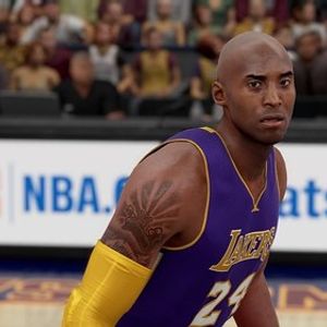 Screenshot of tattoos in an NBA video game