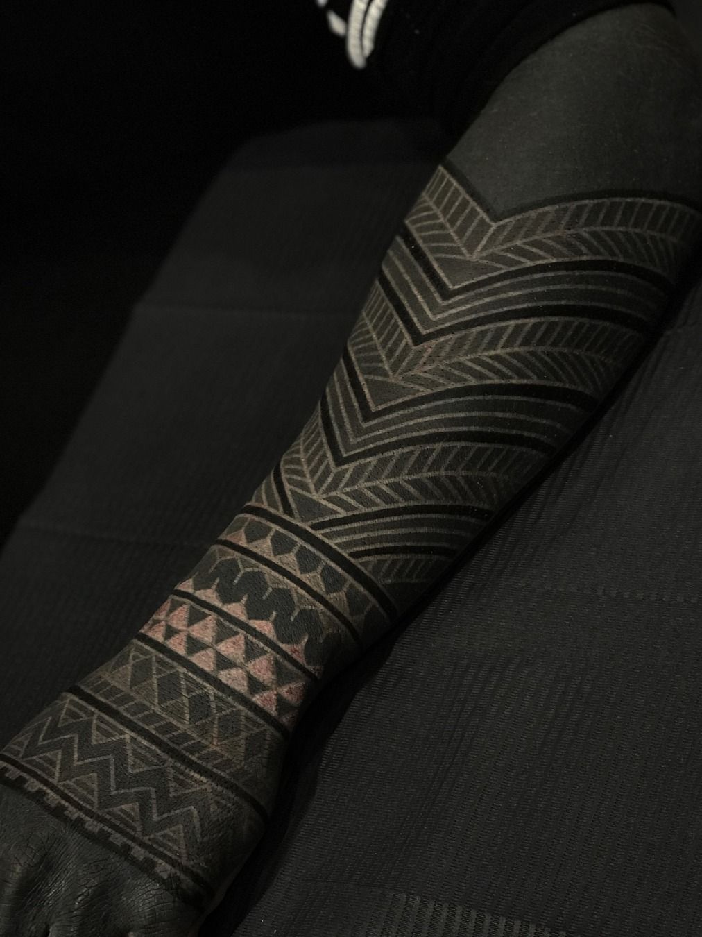 The black hat tattoo  Blackout are ideal to coverup older tattoos with a  fresh stunning project If you are up to we perform full blackout tattoos  using solid Black blackhatsergy Sleevetattoo 