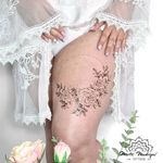 Tattoo by Marta Madrigal #MartaMadrigal #fineline #dotwork #illustrative #floral #nature #dots #rose