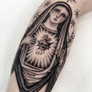 sacred heart of mary tattoo