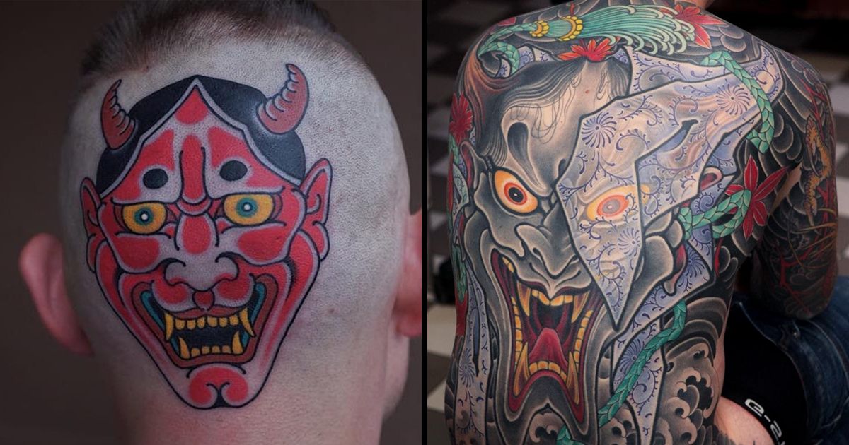japanese mask tattoos
