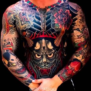 hannya tattoo by soutattoo #soutattoo #hannya #japanese #irezumi #stomach #chest #sleeves