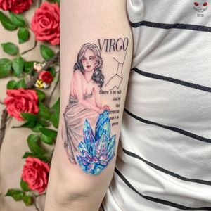 Virgo tattoo by Pinclaw Tattoo #PinclawTattoo #virgo #zodiac #astrology #horoscope