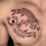 Pisces tattoo by dlamtattoo #dlamtattoo #pisces #zodiac #astrology #horoscope