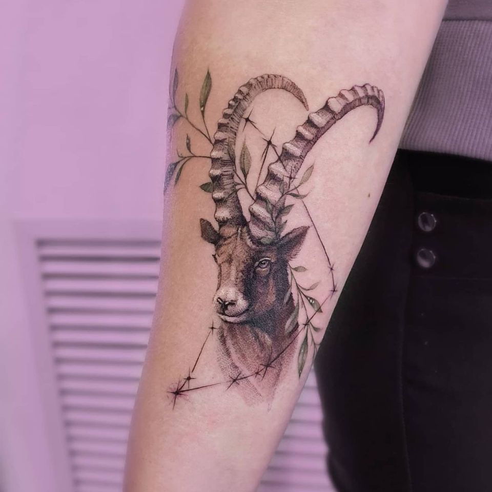 capricorn star sign tattoo designs