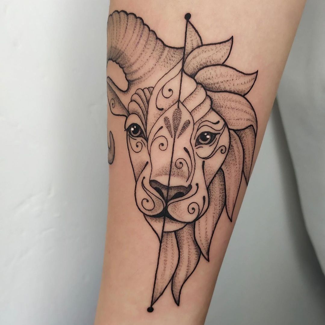 Aries and Leo  Leo tattoo designs Leo tattoos Aries zodiac tattoos