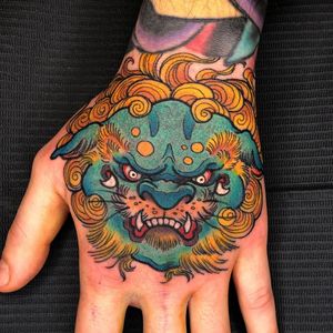 Foo dog tattoo by the storm cloud #thestormcloud #foodog #shishi #shi #guardianlion #Lion #mysticalcreature #mythicalcreature #deity