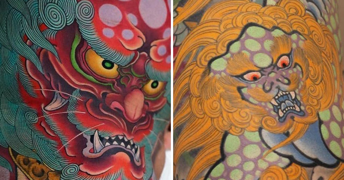 japanese fu lion tattoo