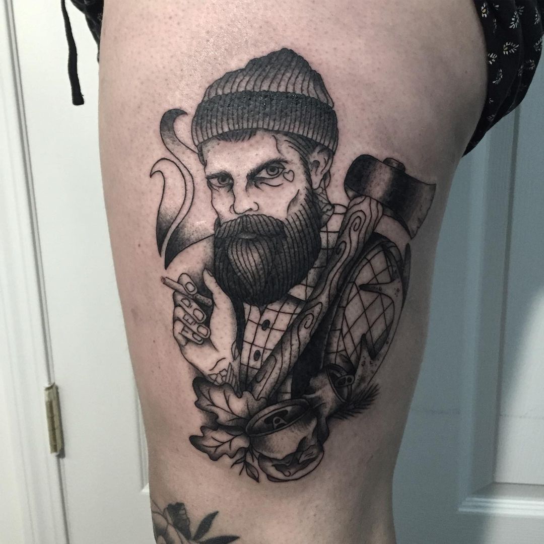 20 Robust Lumberjack Tattoos • Tattoodo