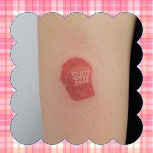 Self love tattoo by bonniepoke #bonniepoke #selflove #love #selfcare #hat #cute #small #tinytattoo #handpoke