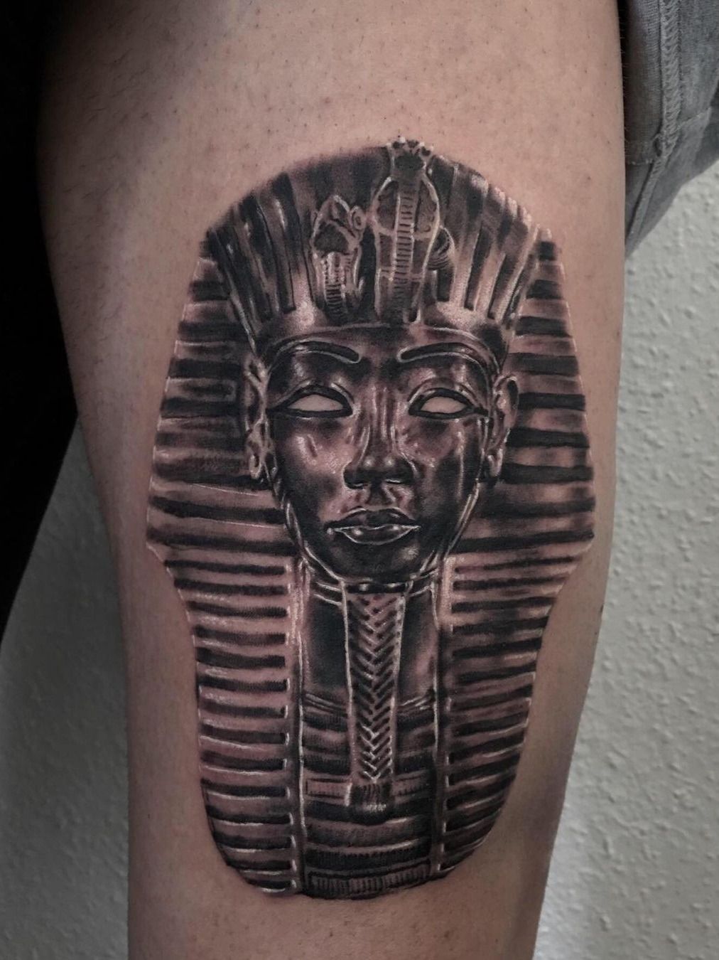 Had the pleasure of tattooing this 'Thoth' Egyptian god leg piece. wha... |  TikTok
