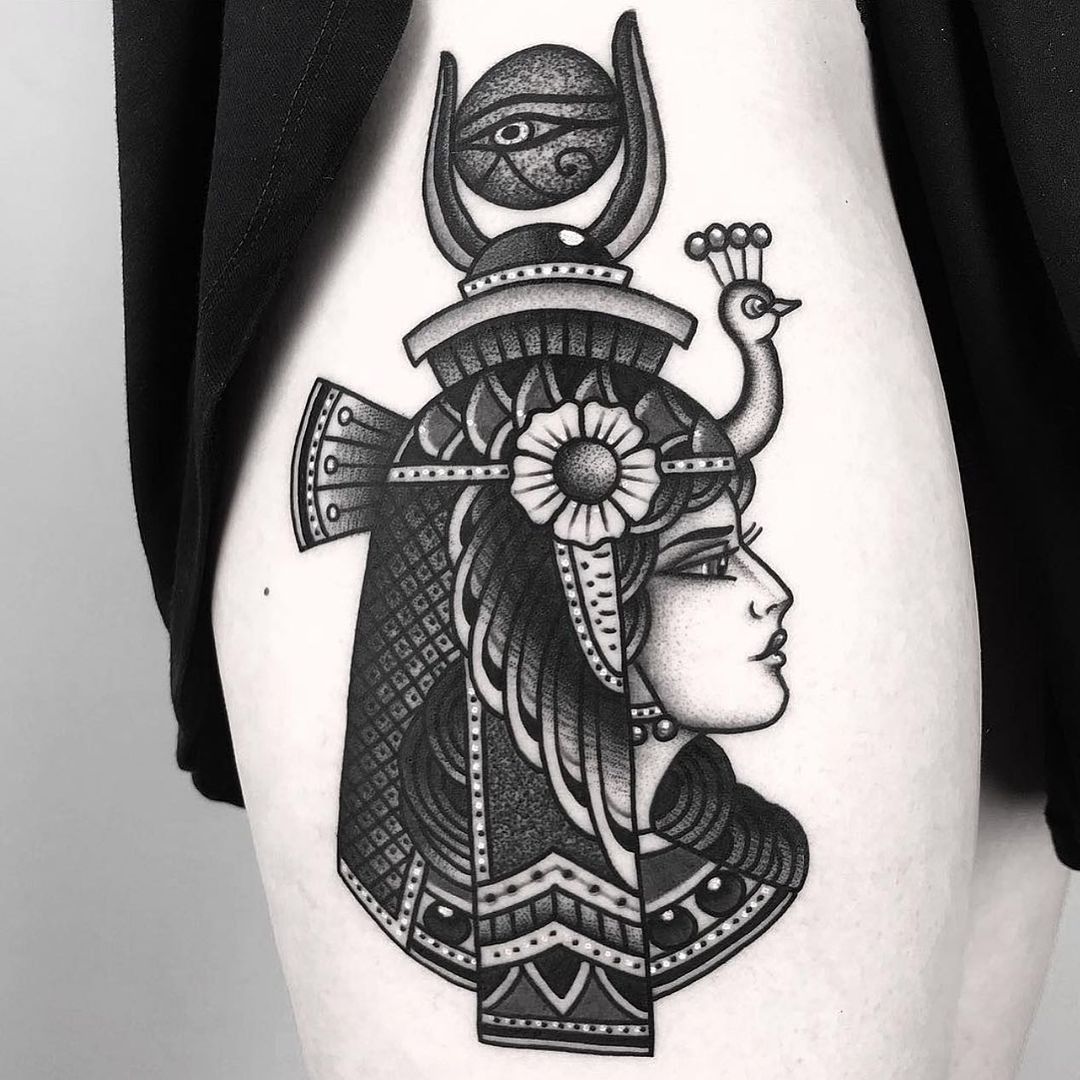 TattoosTrippy Cleopatra Tattoo  Cleopatra tattoo Egyptian tattoo Tattoo  designs and meanings