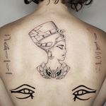 egyptian tattoo by dimitri_izi #dimitriizi #nefertiti #cleopatra #eyeofhorus #hieroglyphs #Egyptiantattoos #egyptian #egypt #ancient #esoteric #history 