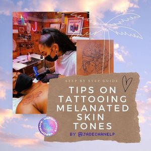 Tattoo tips via Jade Chanel and Dark Skin Tattoo Tips #darkskintattootips #jadechanel #darkskintattoo