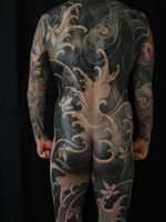 Tattoo by Soren Sangkuhl #SorenSangkuhl #japanese #neojapanese #koi #fish #waves #mapleleaves 