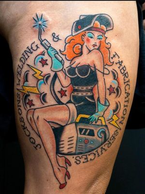 Pin up tattoo by saturnia tattoos #saturniatattoos  #pinupgirl #pinup #portrait #lady #woman #babe #tattooedgirl
