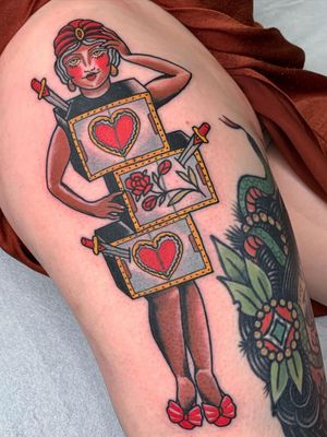 Pin up tattoo by Jody Dawber #JodyDawber #pinupgirl #pinup #portrait #lady #woman #babe #tattooedgirl