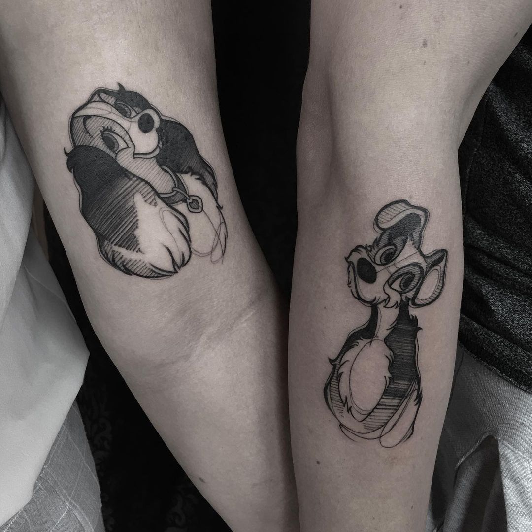 Lady and the tramp tattoo  Simple disney tattoos Disney tattoos Tattoos
