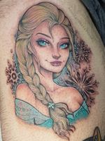 Frozen tattoo by Dani Green tattoos #danigreen #danigreentattoos #frozen #Elsa #disneyprincess #princess #disneytattoo #disney #waltdisney
