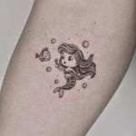 Little Mermaid tattoo by pt78tattoo #pt78tattoo #littlemermaid #ariel #flounder #disneyprincess #princess #disneytattoo #disney #waltdisney
