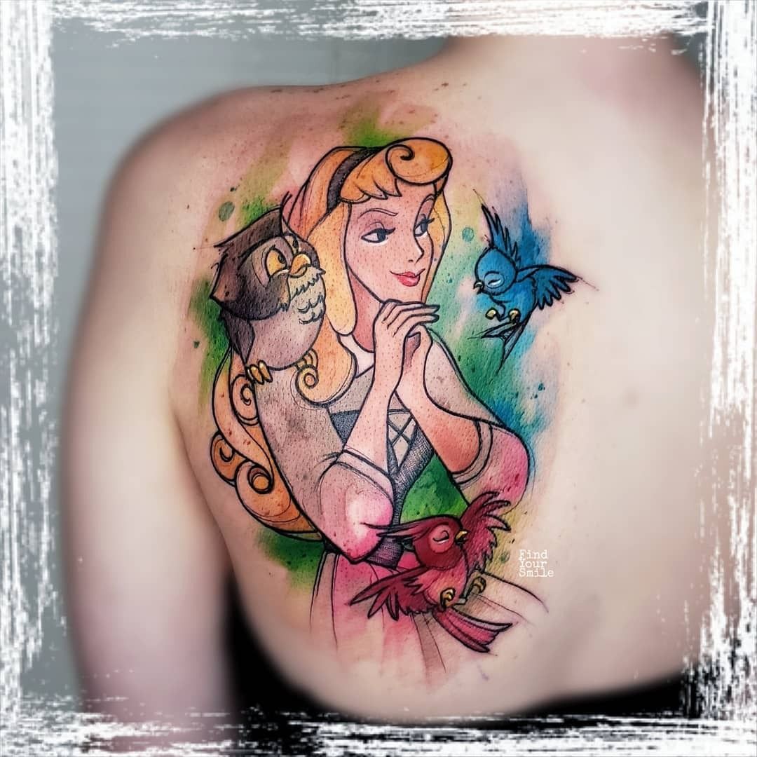 Sleeping beauty fairies shoulder  Bella Tattoo Emporio  Facebook