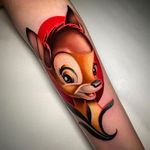 Bambi tattoo by Maurizio Gobbo #MaurizioGobbo #bambi #disneytattoo #disney #waltdisney