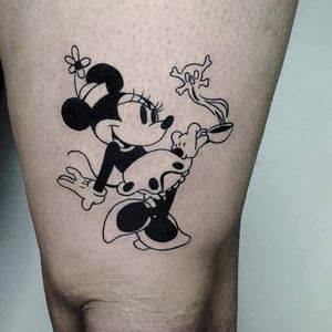 Minnie Mouse tattoo by Francesca Pannone #FrancescaPannone #minniemouse #minnie #disneytattoo #disney #waltdisney