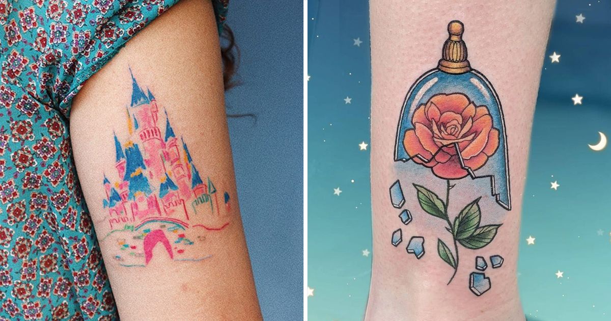 Walt Disney World park logos tattoo Magic Kingdom Epcot Hollywood  Studios and Animal Kingdom  Disney tattoos Beauty tattoos Tattoos