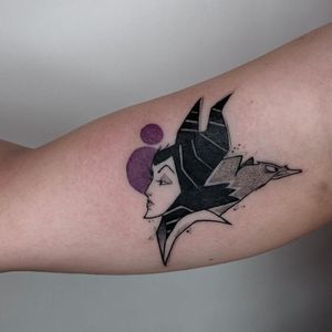 Maleficent tattoo by braina tattoo #brainatattoo #maleficent #sleepingbeauty #disneytattoo #disney #waltdisney