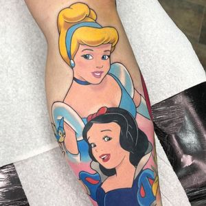 Disney Princess tattoo by thebakerry #thebakery #disneyprincess #princess #cindeella #snowwhite #disneytattoo #disney #waltdisney