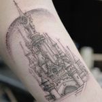 Disney castle tattoo by into tattoo #intotattoo #disneycastle #disneytattoo #disney 