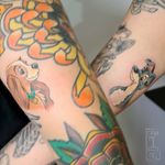 Disney matching tattoo by Dan Mellado #DanMellado #disneymatchingtattoo #matchingtattoo #ladyandthetramp #dogs #disneytattoo #disney #waltdisney