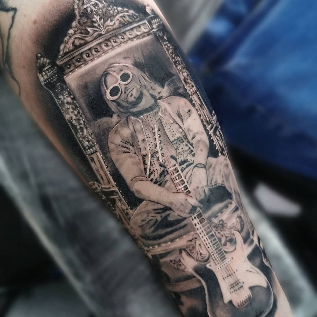 Kurt Cobain tattoo by Mashkow Tattoo  Post 31257