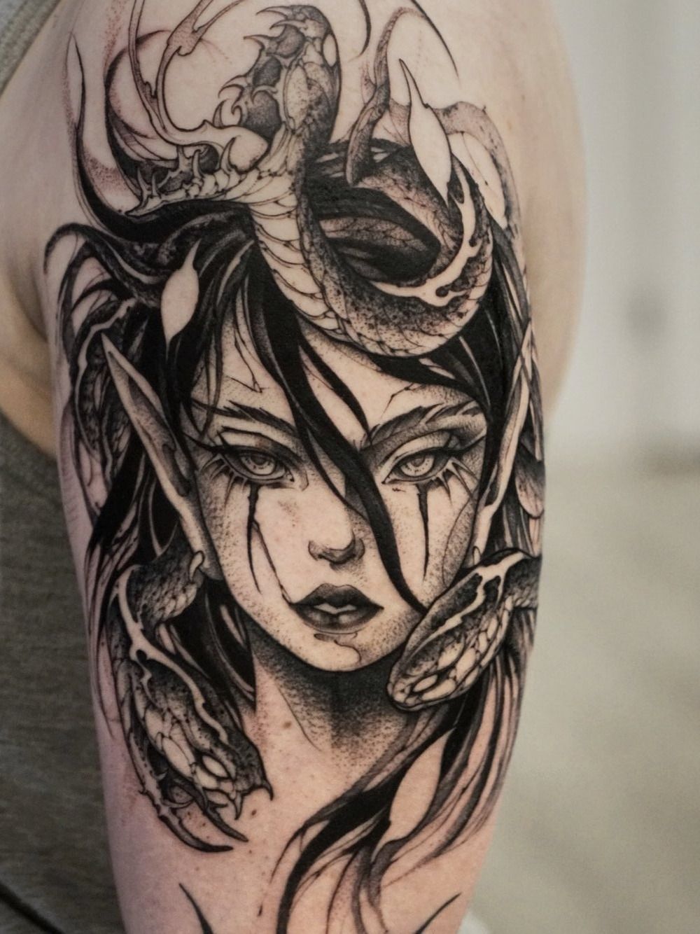 My succubus tattoo by Ty Engler private studio Thornton CO  rtattoos