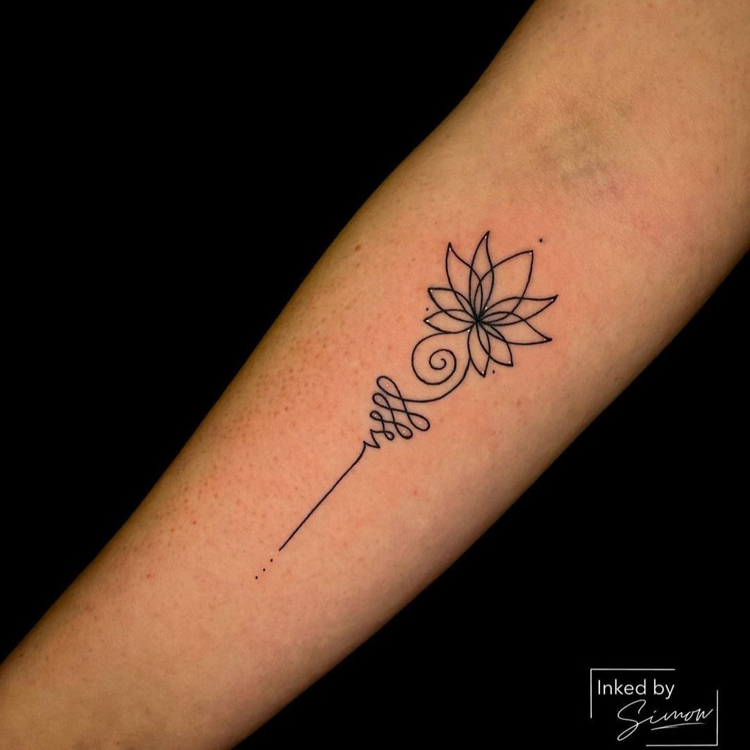 Buy Lotus Unalome Temporary Tattoo  Small Lotus Tattoo  Floral Online in  India  Etsy