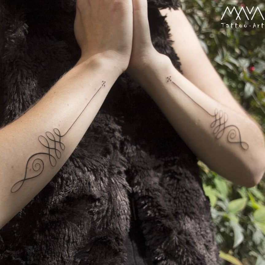 unalome #tattoo #wrist #bohemian | Dövme