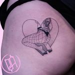 Bum tattoo by Sad Amish #SadAmish #heart #pinuup #babe #butt #bum #fishnets #kinky #sexpositive #love