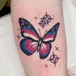 Butterfly tattoo by gracietattoos #gracietattoos #queertattoo #qttr #pridetattoo #lgbtqiatattoo #lgbtqtattoo